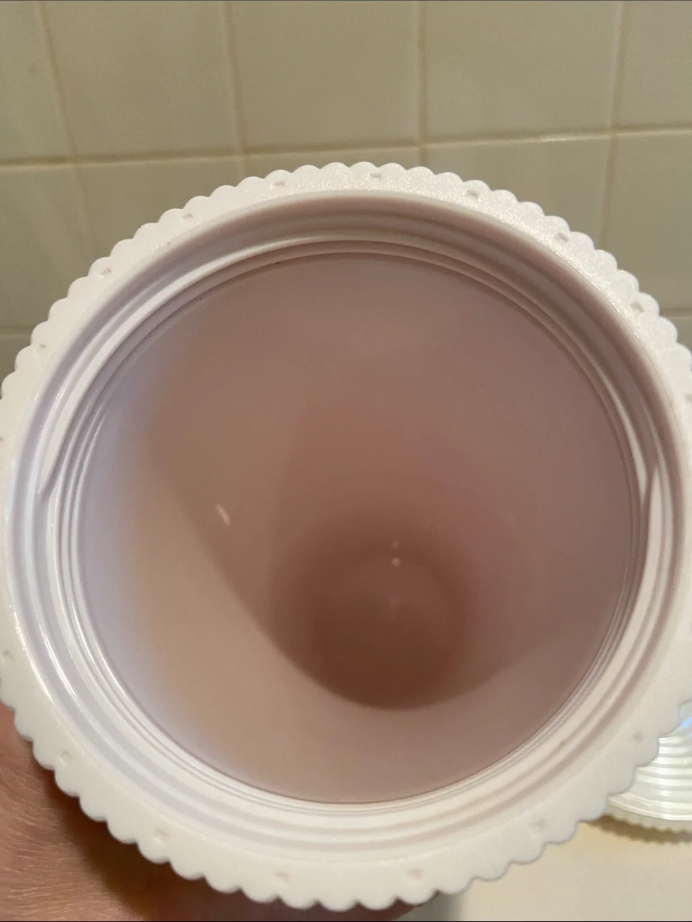 🌸Starbucks 2022 White Pearl Shell Mermaid  Cold Cup Tumbler 24oz No - Straw